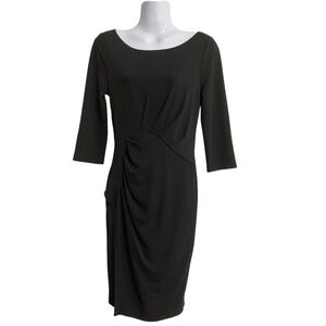 Le Chateau Black Wrap style Dress with lining, some stretch
